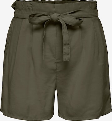 ONLY Loose fit Pleat-Front Pants 'Aris' in Green: front