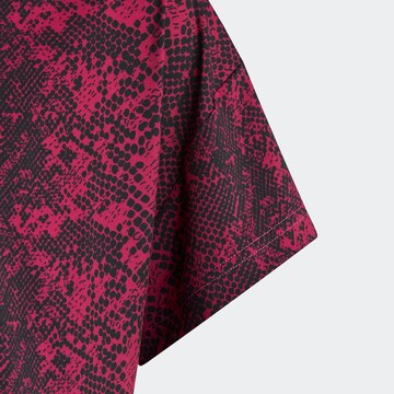 ADIDAS SPORTSWEAR Funkční tričko 'Aeroready Animal-Print' – červená