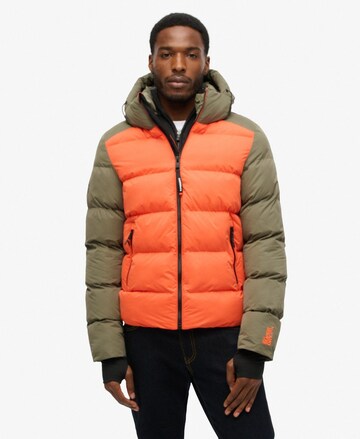 Superdry Winterjas in Groen: voorkant