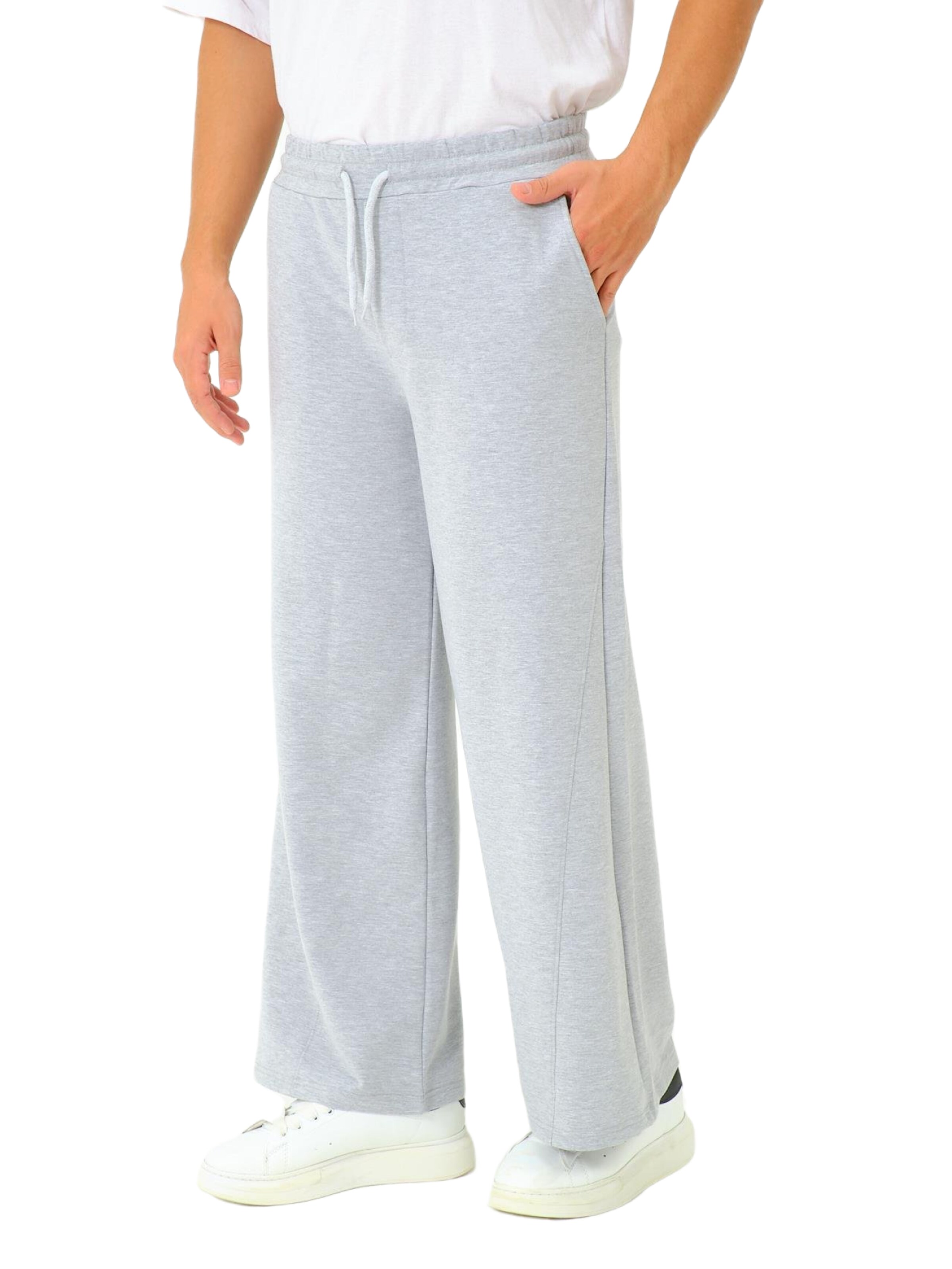 C&City Wide leg Trousers in Grey: front