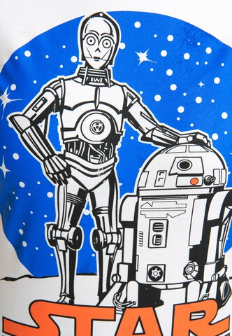 LOGOSHIRT T-Shirt 'Star Wars Droids' in Weiß