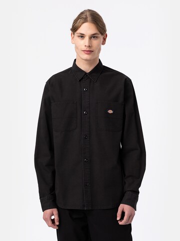 DICKIES Regular fit Button Up Shirt 'DICKIES DUCK' in Black: front