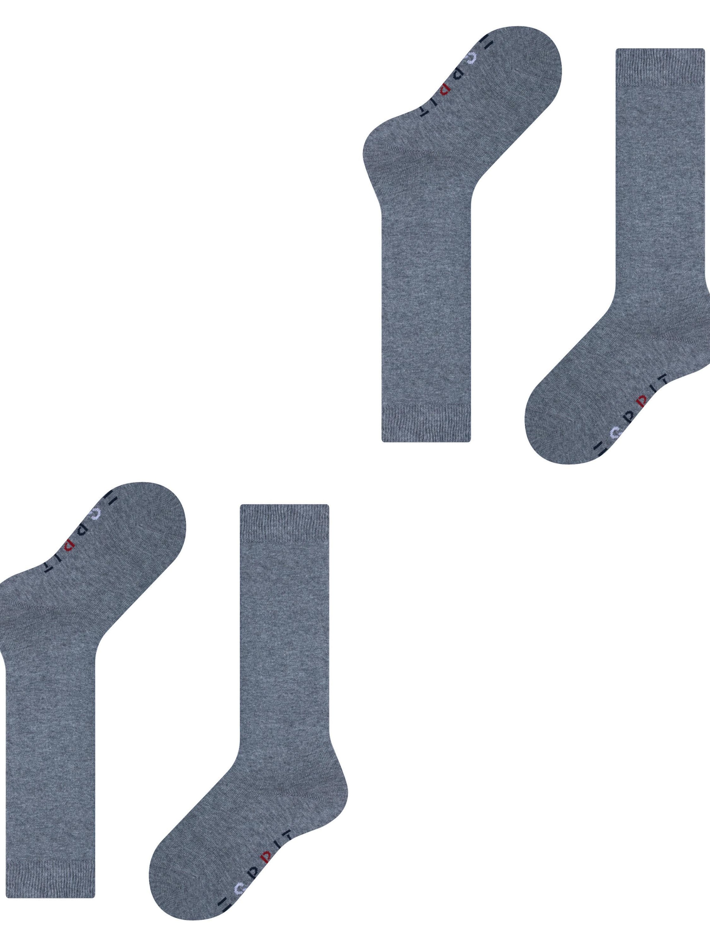 ESPRIT Socks 'Foot Logo 2-Pack' in Grey