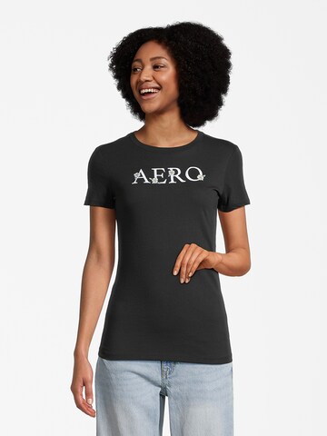 T-shirt AÉROPOSTALE en noir : devant