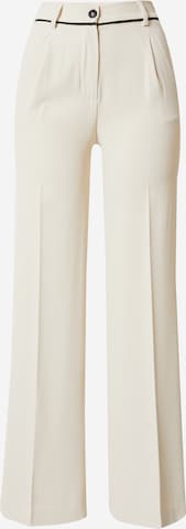 Sisley Wide leg Trousers with creases in White: front