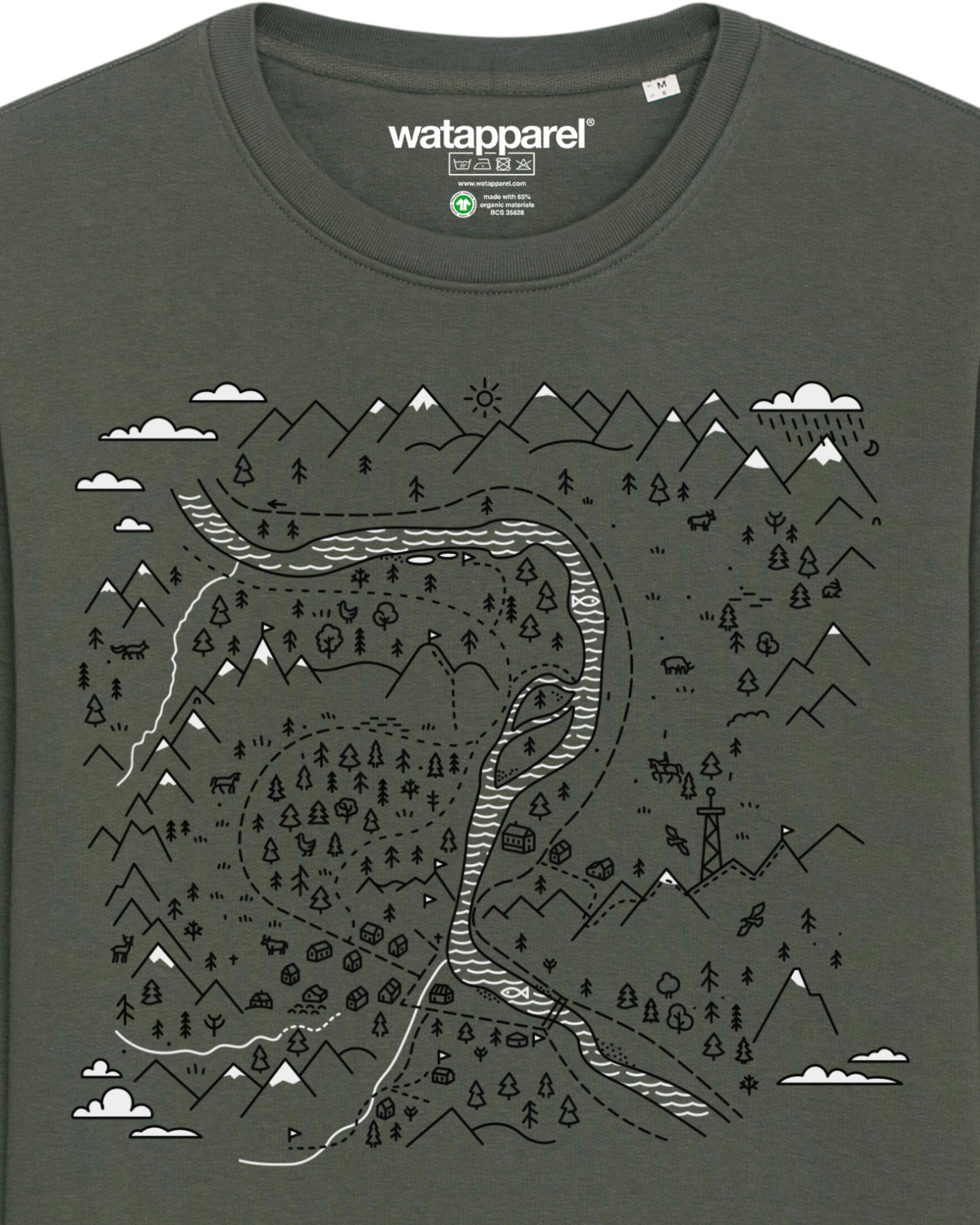 Sweat-shirt ' Landschaft ' Watapparel en vert
