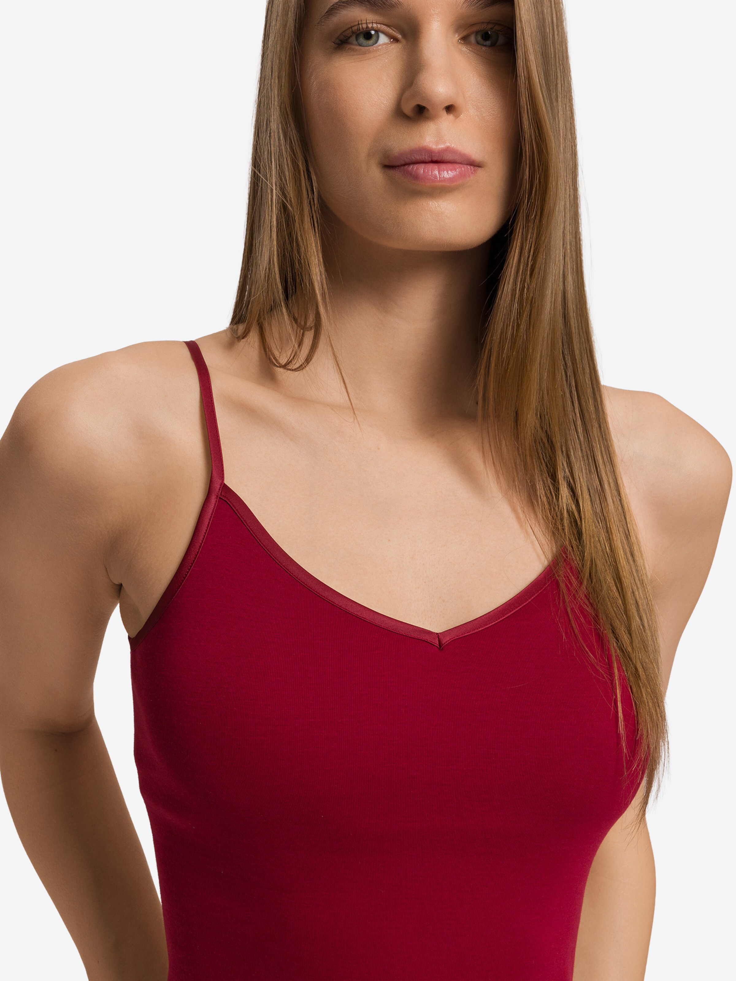 Hanro - Top ' Cotton Seamless ' en rojo