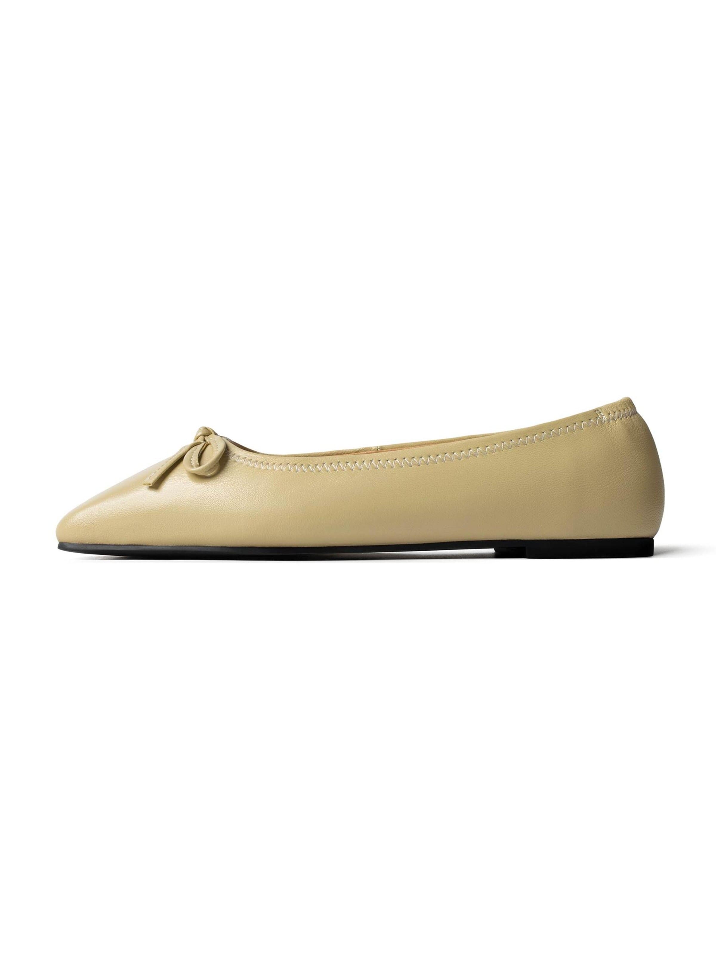 L37 HANDMADE SHOES - Bailarina 'GOLDEN HOURS WE HAD' en amarillo: frente