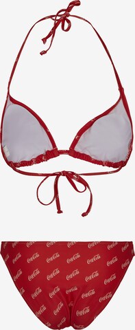 Merchcode Triangel Bikini 'Coca Cola' in Rot