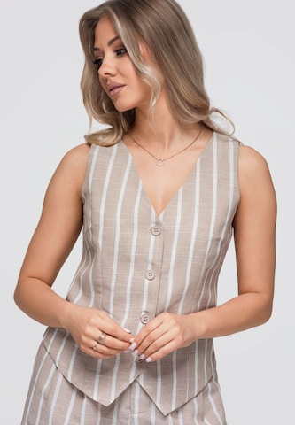 Ombre Gilet in Beige