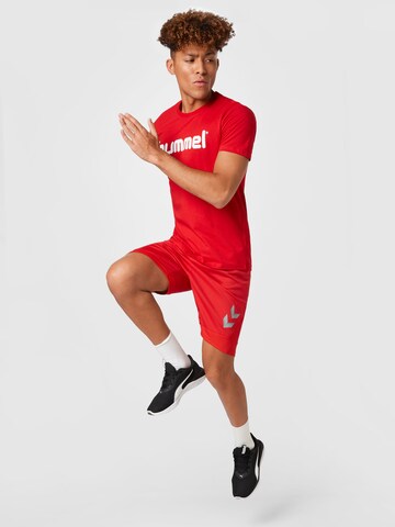 Hummel Regular Sportbroek 'Lead Poly' in Rood