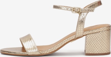 Kazar Strap Sandals in Gold: front