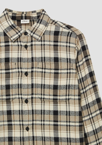 s.Oliver Regular fit Πουκάμισο σε μπεζ