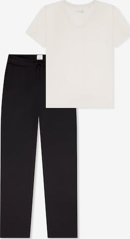 SCHIESSER Pyjama 'Mix & Relax' in Schwarz: Vorderseite