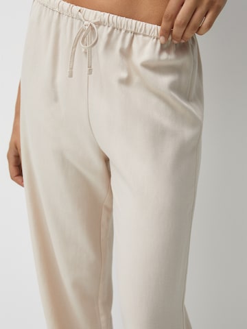 Pull&Bear Zvonové kalhoty Kalhoty – béžová