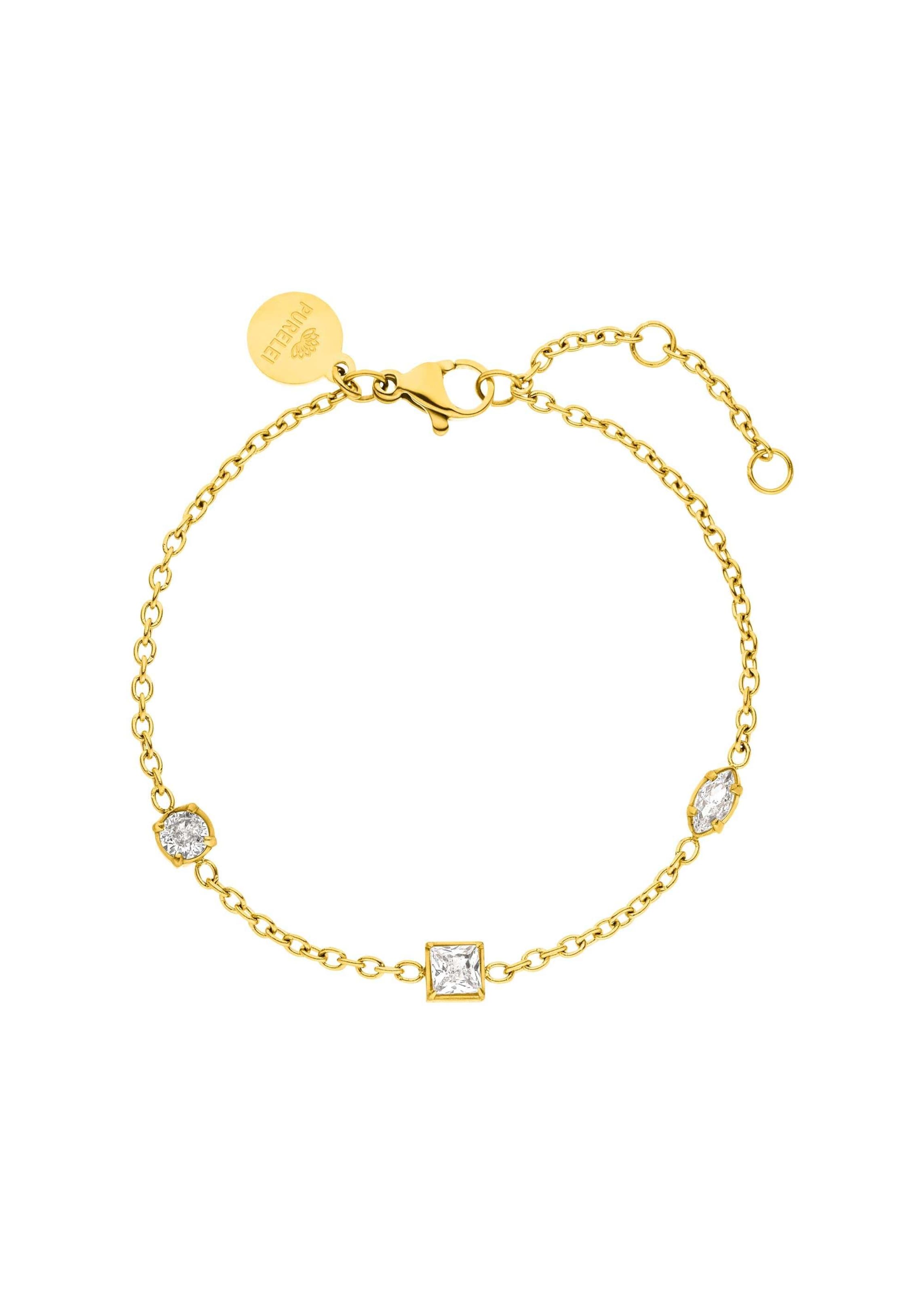 PURELEI Bracelet 'Charming' en 16 - 19 cm en or, Vue avec produit