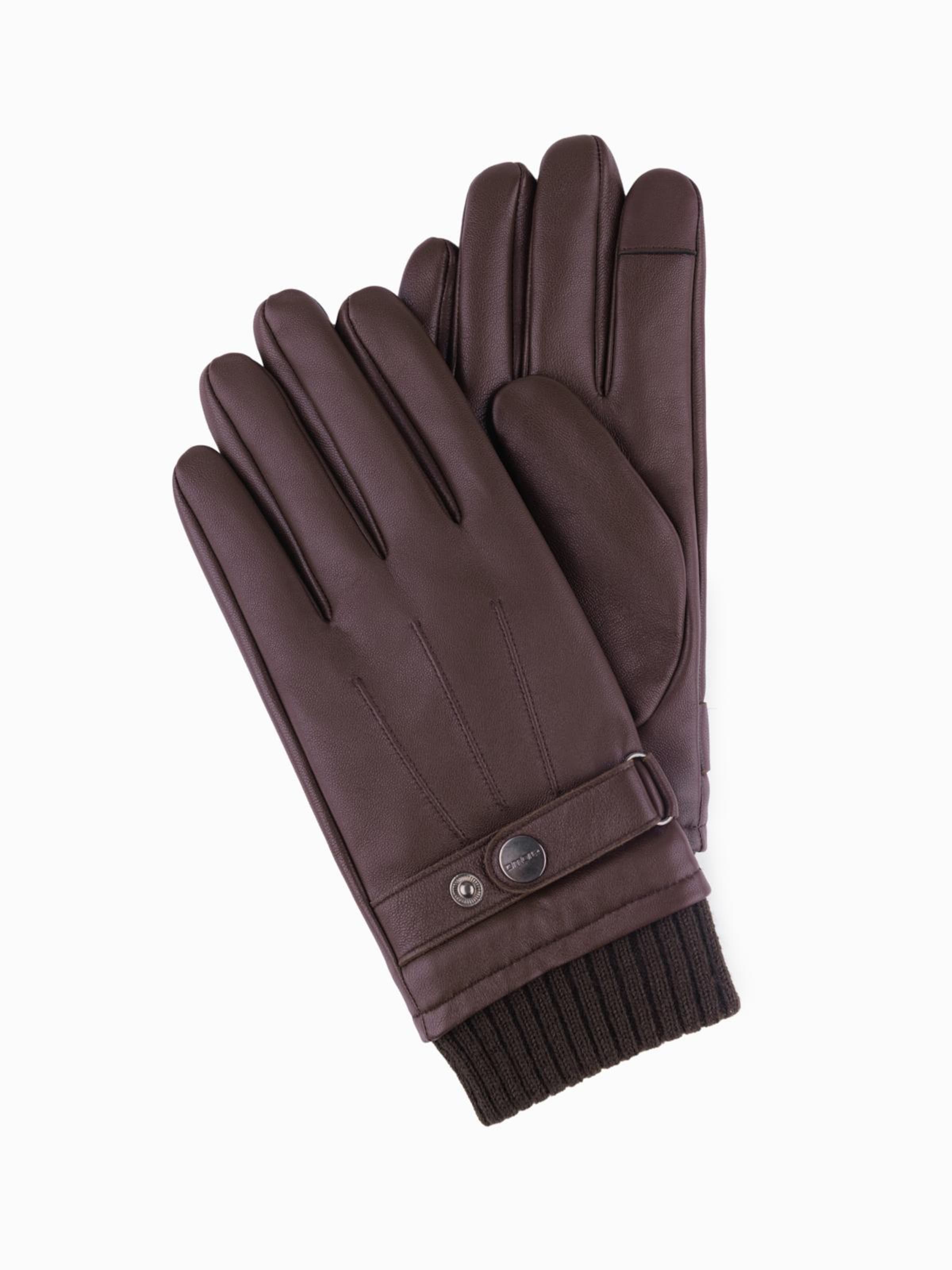 Ombre Full finger gloves in Brown: front