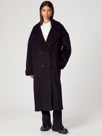 ABOUT YOU x MOGLI Between-Seasons Coat 'Willow' in Black: front