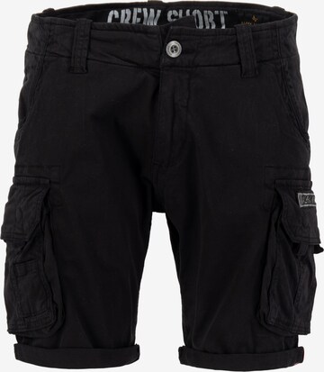 ALPHA INDUSTRIES Cargobroek 'Crew' in Zwart: voorkant