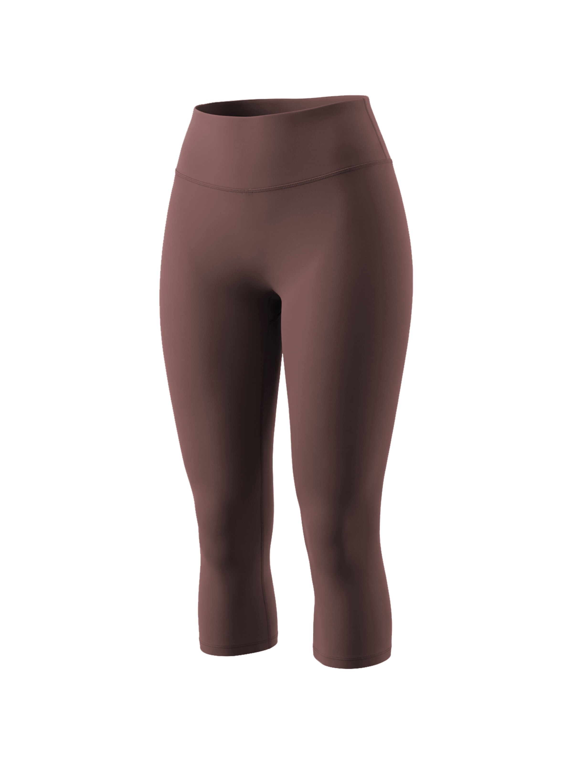 ZAAYO Slim fit Workout Pants 'Women's Capri Leggings' in Brown: front