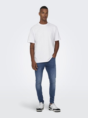 Only & Sons - Skinny Calças de ganga 'Fly' em azul