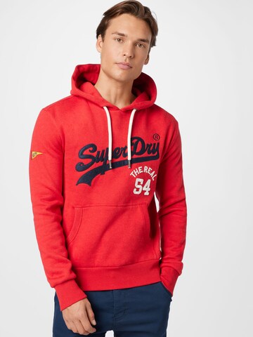 Sweat-shirt Superdry en rouge : devant