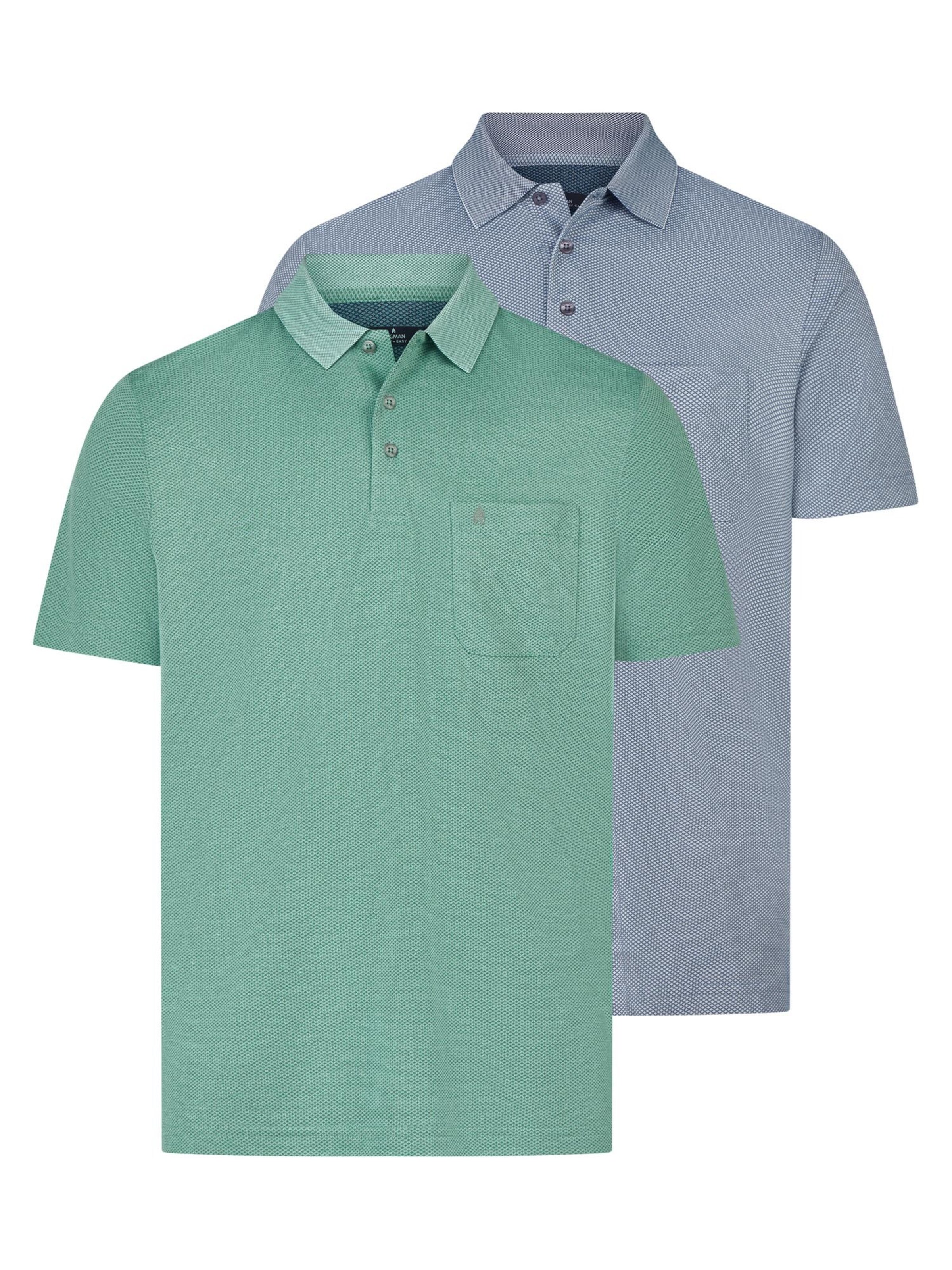 Ragman Shirt 'Basic' in S/Regular in mottled blue, Item view