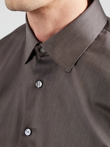 SELECTED Slim fit Button Up Shirt in Brown