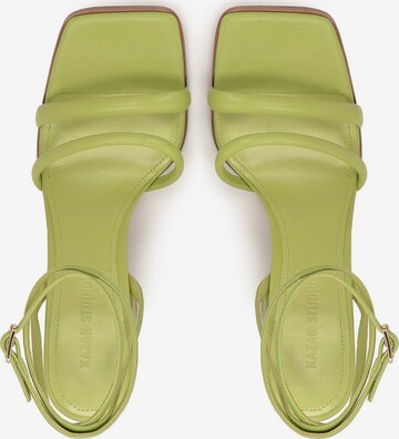Sandale cu baretă de la Kazar Studio pe verde