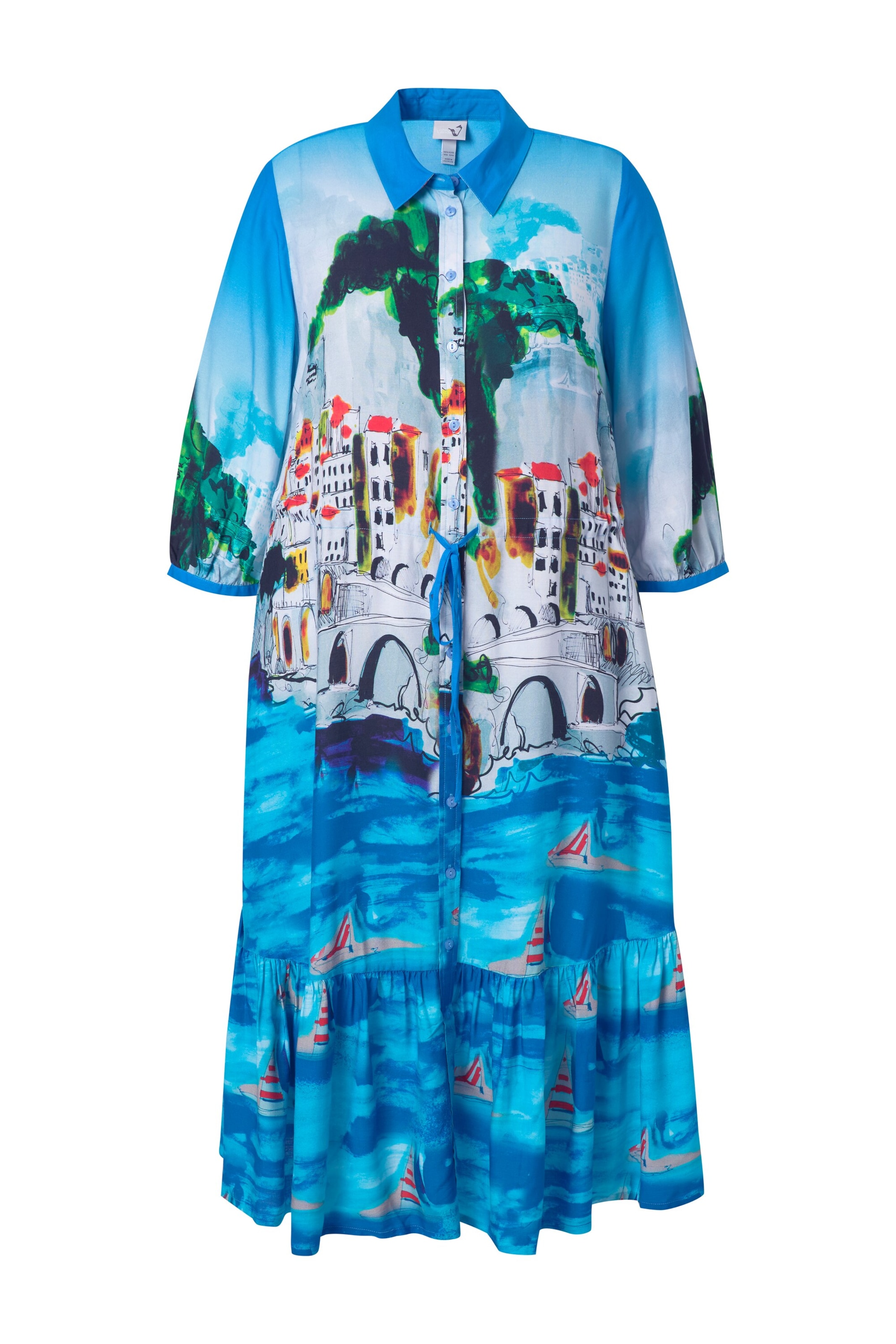 Ulla Popken Blusenkleid in Blau: Vorderseite