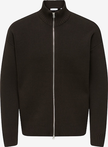 Only & Sons Вязаная кофта 'ONSBlake' в Коричневый: спереди