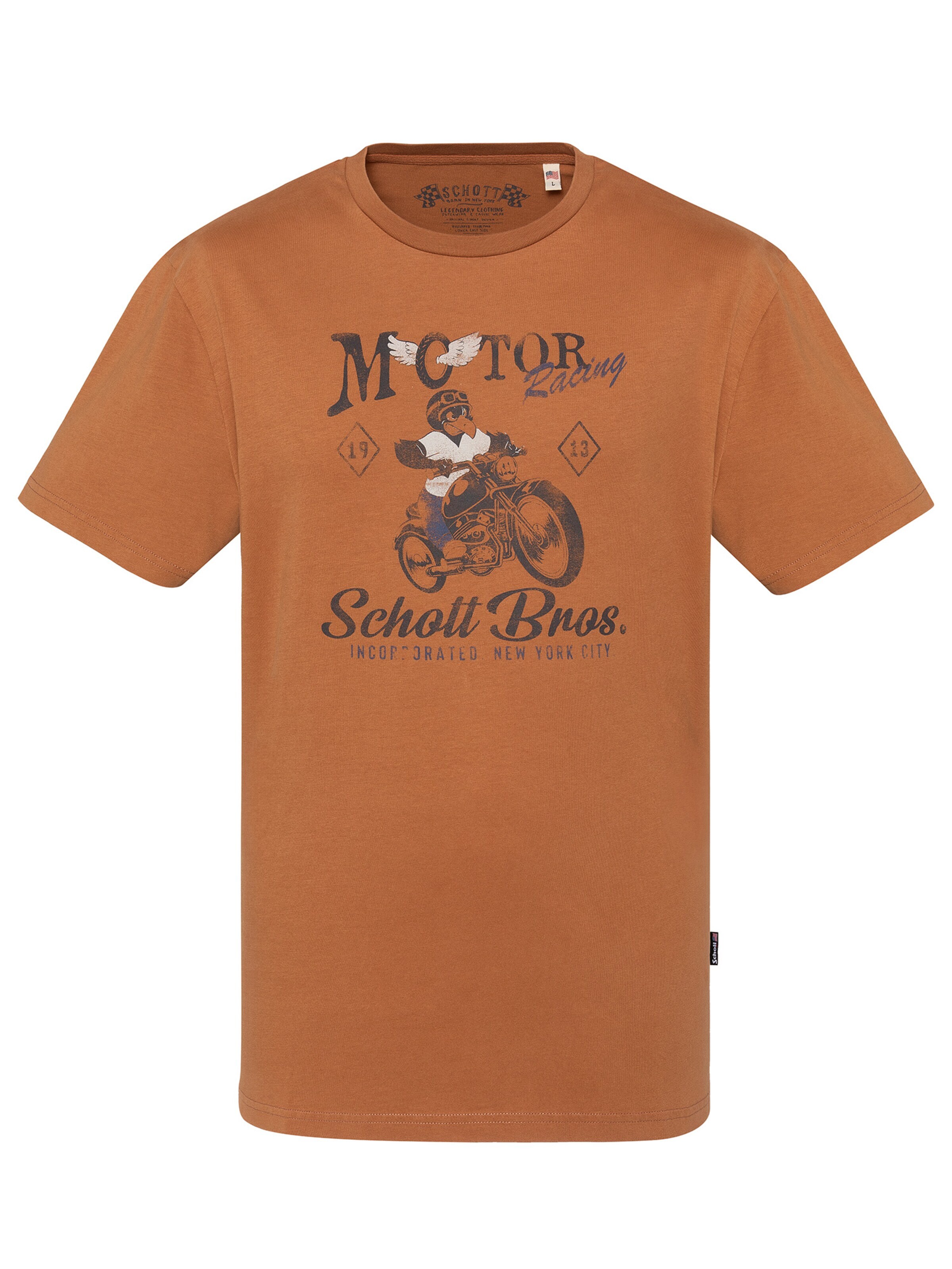 Schott NYC Shirt‌‌‌‌‌‌‌‌‌‌ in Braun: Vorderseite