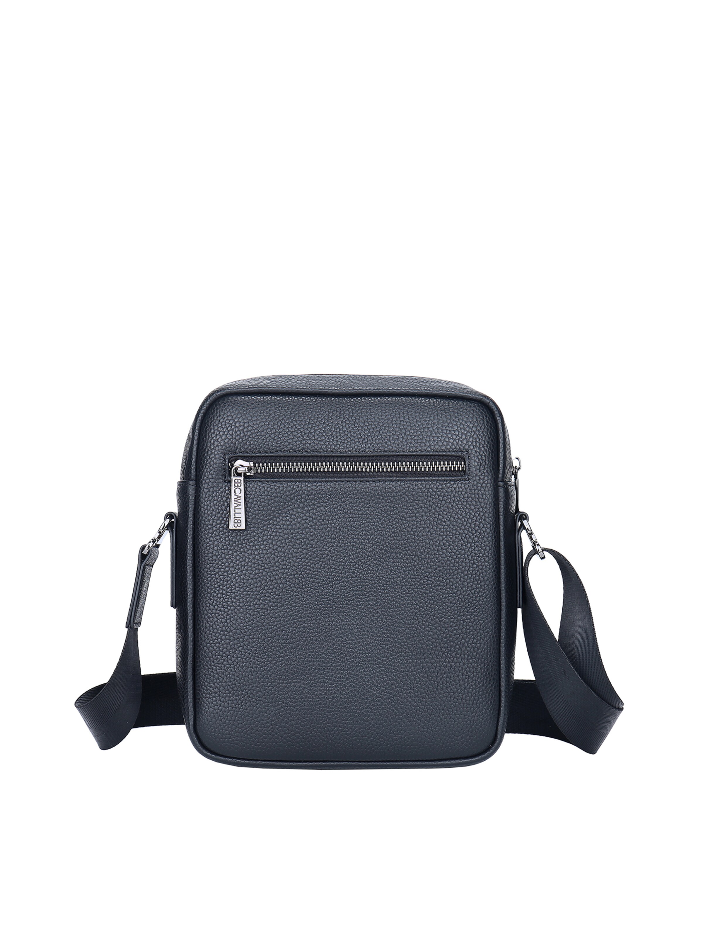 Borsa a tracolla 'Borsa a Tracolla Uomo Vera Pelle con Zip - B Cavalli' di B. Cavalli in nero