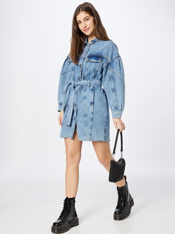 NEON & NYLON Shirt Dress 'KAYA' in Blue