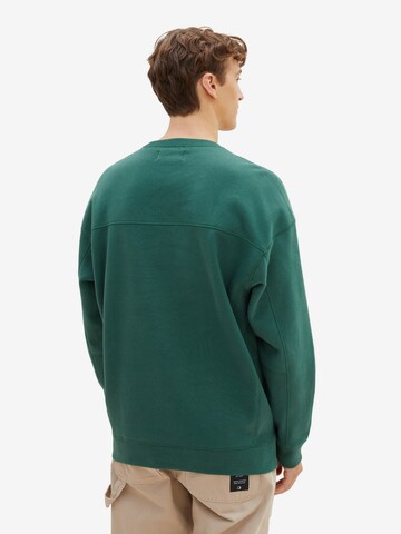 TOM TAILOR DENIM Sweatshirt in Green