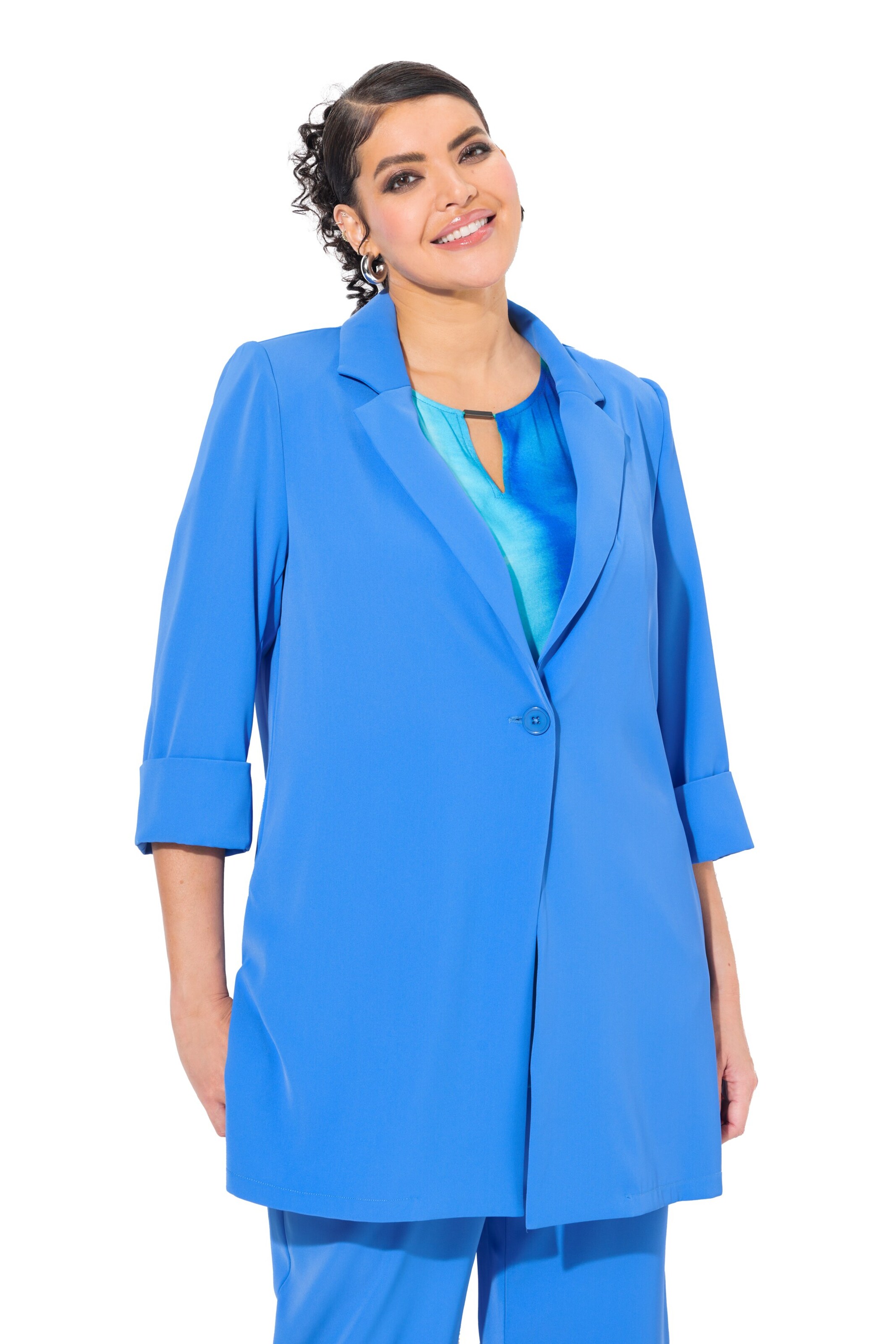 Ulla Popken Blazer in Blau: Vorderseite