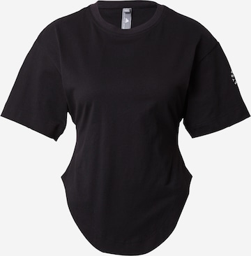 ADIDAS BY STELLA MCCARTNEY Λειτουργικό μπλουζάκι 'Curfed Hem' σε μαύρο: μπροστά