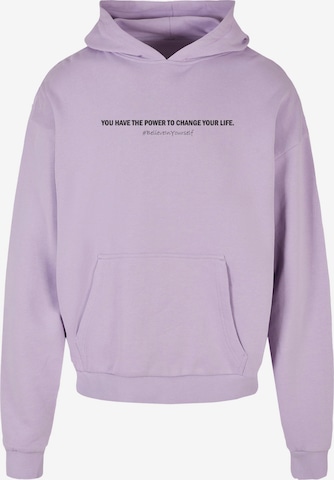 Merchcode Sweatshirt 'WD - Believe In Yourself' in Purple: front