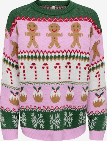 ONLY - Jersey 'ONLXmas HO' en rosa: frente