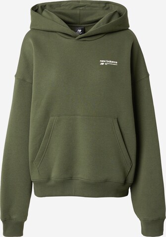 new balance Sweatshirt 'Heritage' i grön: framsida