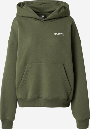new balance Sweatshirt 'Heritage' in dunkelgrün / weiß, Produktansicht
