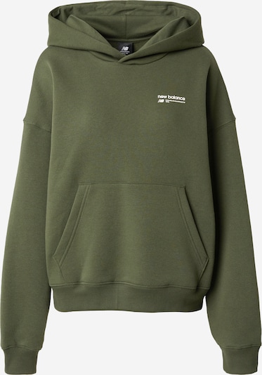 new balance Sweat-shirt 'Heritage' en vert foncé / blanc, Vue avec produit