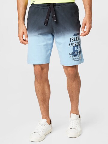 Largi Pantaloni 'Dip-Dye' de la CAMP DAVID pe albastru: față