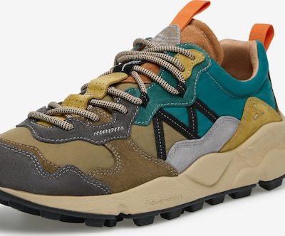 Flower Mountain Baskets basses 'LENZAN MAN' en 45 en kaki, Vue avec produit