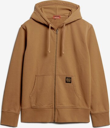 Superdry Zip-Up Hoodie in Green: front