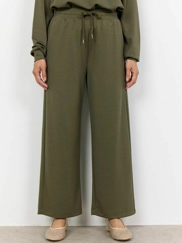 Soyaconcept Wide leg Pants ' SC_BANU ' in Green: front