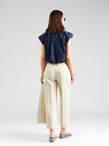 s.Oliver Loosefit Παντελόνι με τσάκιση σε μπεζ