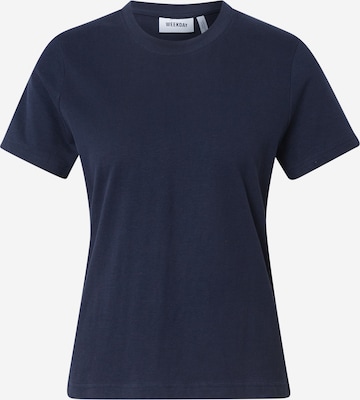 T-shirt 'Lean' WEEKDAY en bleu : devant