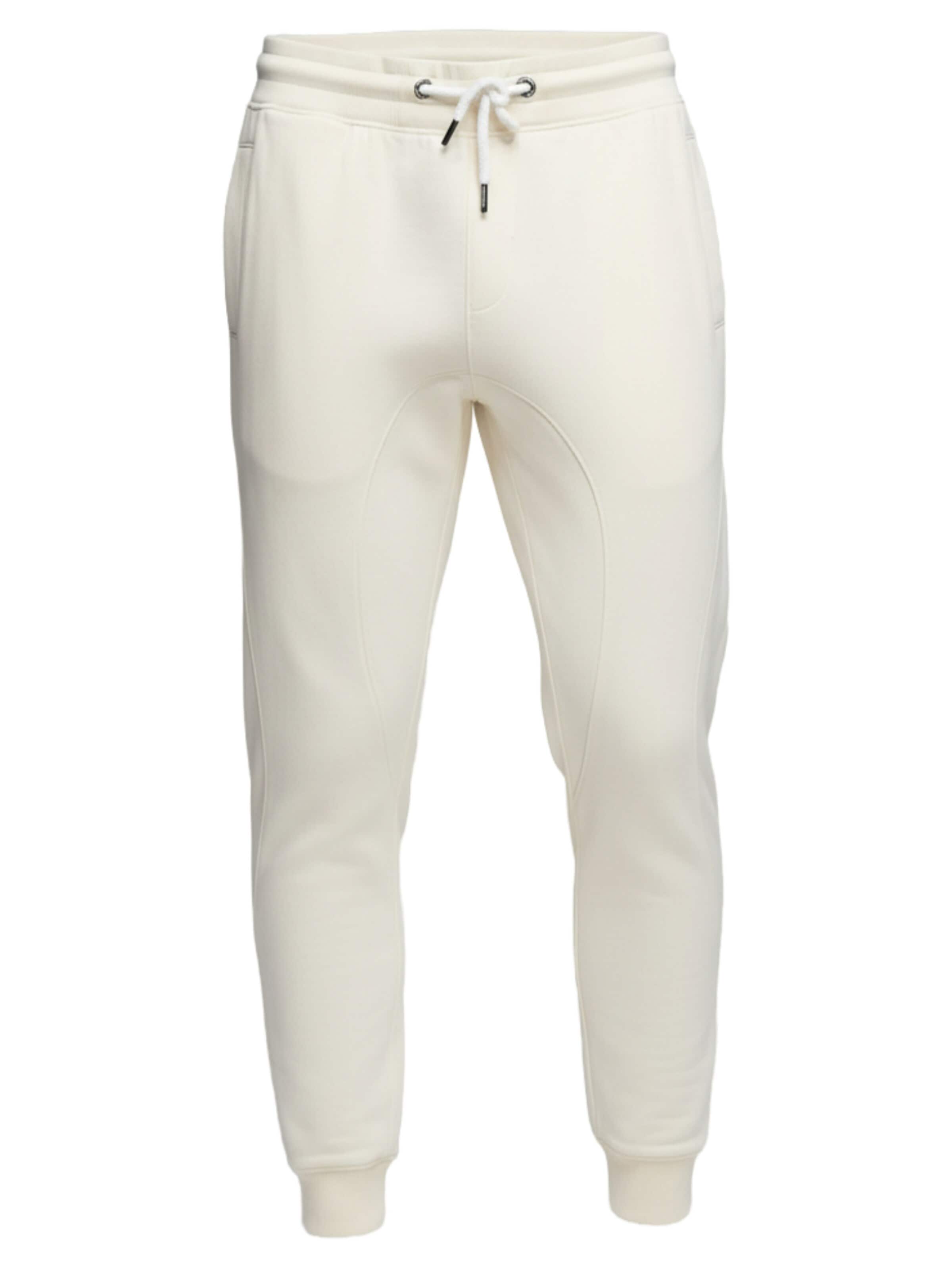 Effilé Pantalon de sport Ombre en beige : devant
