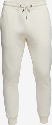Effilé Pantalon de sport Ombre en beige : devant